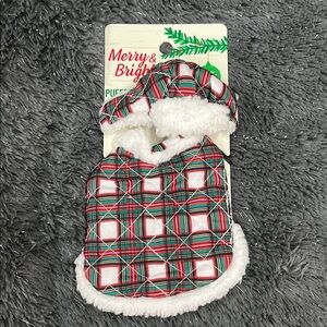 New Bearded Dragon Plaid Puffer Jacket & Cap